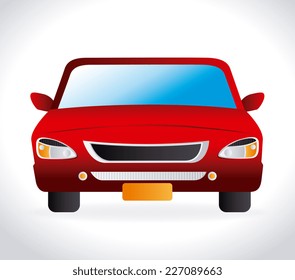 Car design over white background, vector illustration