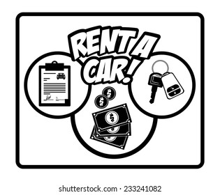 Car design over white background, vector illustration.