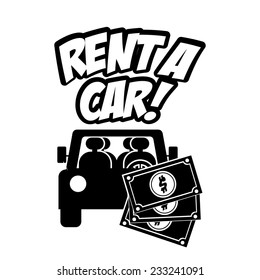 Car design over white background, vector illustration.