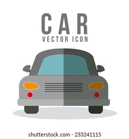 Car design over white background, vector illustration.