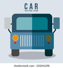 Car design over white background, vector illustration.