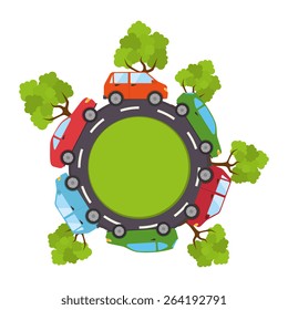 Car design over white background, vector illustration.