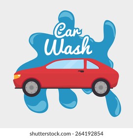 Car design over white background, vector illustration.