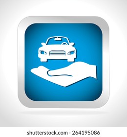 Car design over white background, vector illustration.