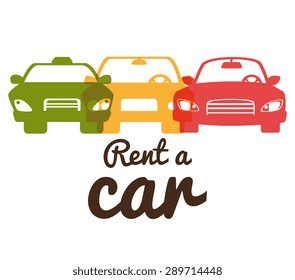 Car design over white background, vector illustration.