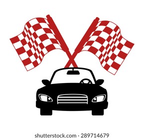 Car design over white background, vector illustration.