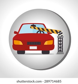 Car design over white background, vector illustration.