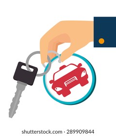 Car design over white background, vector illustration.