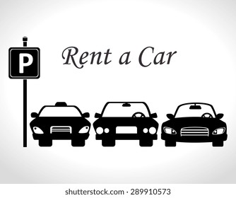Car design over white background, vector illustration.