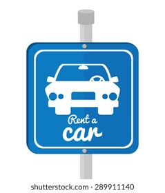 Car design over white background, vector illustration.