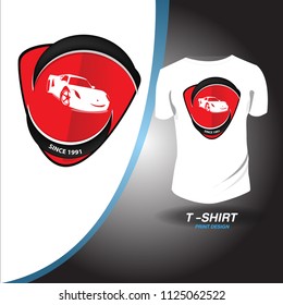 Car Design, Prints on T-shirts, sweatshirts, cases for mobile phones, souvenirs. Isolated vector illustration on white background.