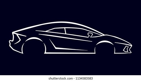 Car design silhouettes – stock vector