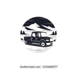 diseño de coches en las laderas de la montaña