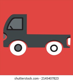 Ilustración vectorial de diseño de coches con fondo rojo