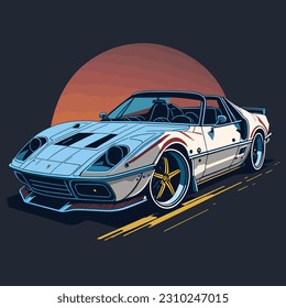 Car  designs fir t shirts vector illustration