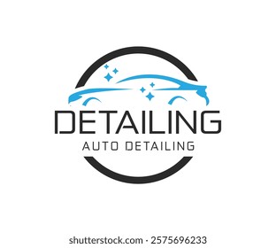 Car detailing auto store wheels shine car wax wash logo