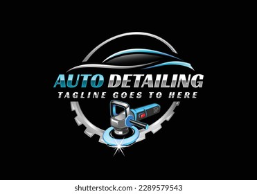 Car detailing logo auto detailing auto polish car service logo car wash logo car cleaning logo vector template