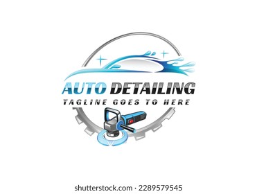 Car detailing logo auto detailing auto polish car service logo car wash logo car cleaning logo vector template