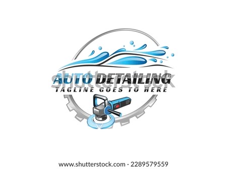 Car detailing logo auto detailing auto polish car service logo car wash logo car cleaning logo vector template