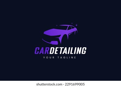 car detailing logo vector icon illustration