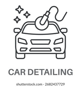 Concepto de contorno de detalle de coche Vector de diseño de estilo simple