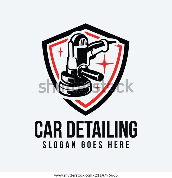 Car detailing shield\
emblem ready made logo vector isolated. Best for car detailing\
related business