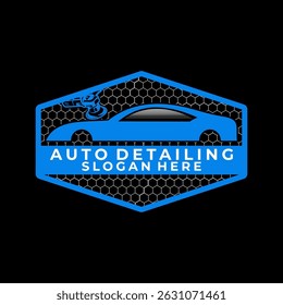 Modelo de vetor de design de logotipo do sinal de detalhe do carro. Vetor de ícone de design de logotipo de automóvel
