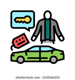 car detailing specialist color icon vector. car detailing specialist sign. isolated symbol illustration