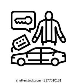 car detailing specialist line icon vector. car detailing specialist sign. isolated contour symbol black illustration
