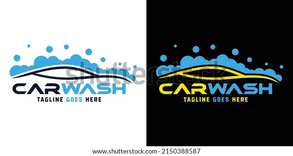 Car detailing washing bubble water
clean service logo design icon vector
background