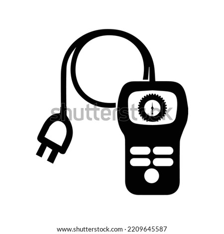 Car diagnosing meter tool icon | Black Vector illustration |