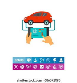 Car diagnostic icon