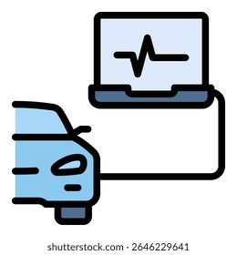 Elemento del icono del diagnóstico del coche para el diseño