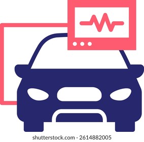 Car Diagnostic Icon Fill Vector Illustration