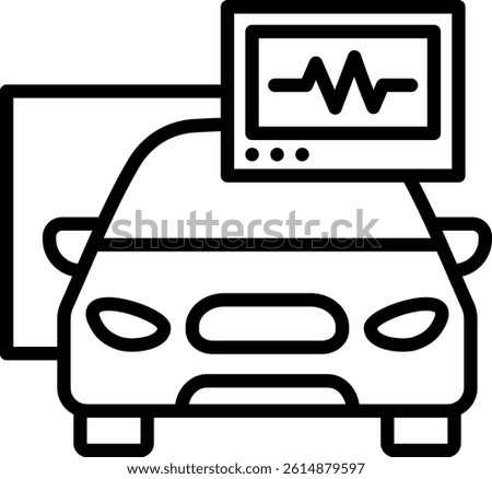 Car Diagnostic Icon Line Vector Illustration