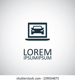 car diagnostic icon on white background 