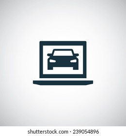car diagnostic icon on white background 