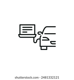 Car diagnostic icon. Simple car diagnostic icon for social media, app, and web design. Vector illustration.