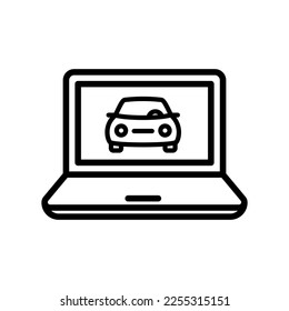 Car diagnostic outline vector icon isolated on white background. Car diagnostic line icon for web, mobile and ui design