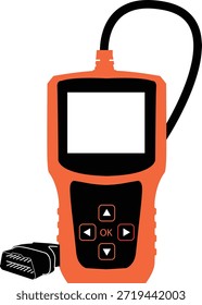 Symbol für Autodiagnosescanner. OBD-II-Scanner für Kraftfahrzeug-Diagnosezeichen. Werkzeug Auto Diagnose Scanner Symbol. flacher Stil. 