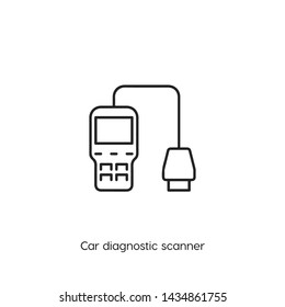 car diagnostic scanner icon vector. car diagnostic scanner symbol. Linear style sign for mobile concept and web design. modern symbol illustration.
