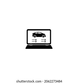 Car diagnostic simple flat icon vector