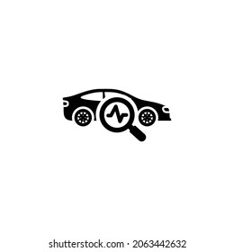 Car diagnostic simple flat icon vector