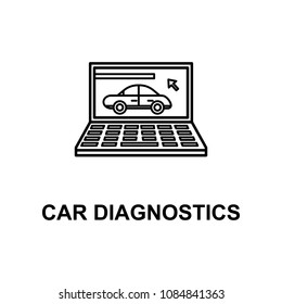car diagnostics icon. Element of car repair for mobile concept and web apps. Detailed  icon can be used for web and mobile. Premium icon on white background