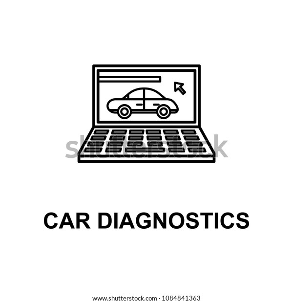 car diagnostics icon. Element of car\
repair for mobile concept and web apps. Detailed  icon can be used\
for web and mobile. Premium icon on white\
background