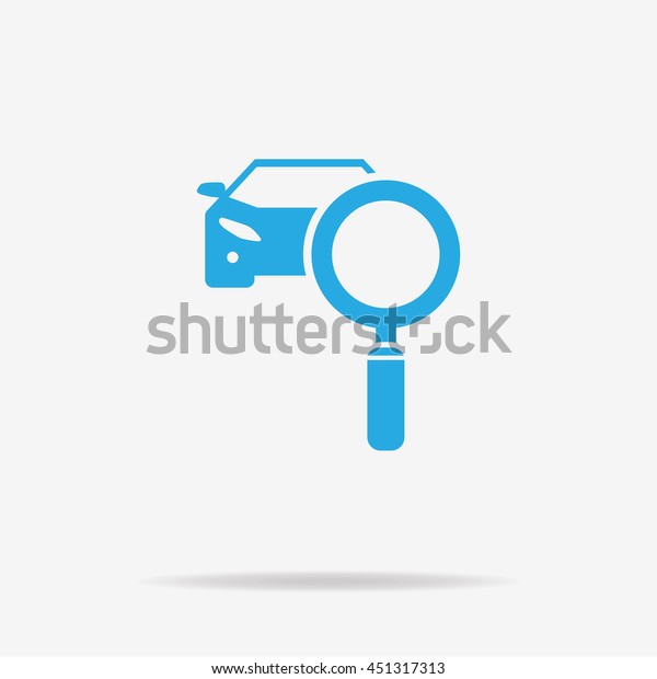 Car diagnostics icon. Vector concept illustration\
for design.