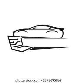 diagnóstico de coche, icono, ilustración vectorial
