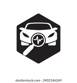 car diagnostics, icon, vector illustration
