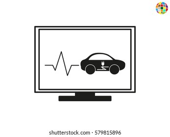 car diagnostics, icon, vector illustration eps10
