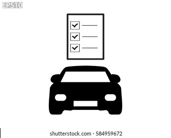 car diagnostics, icon, vector illustration eps10